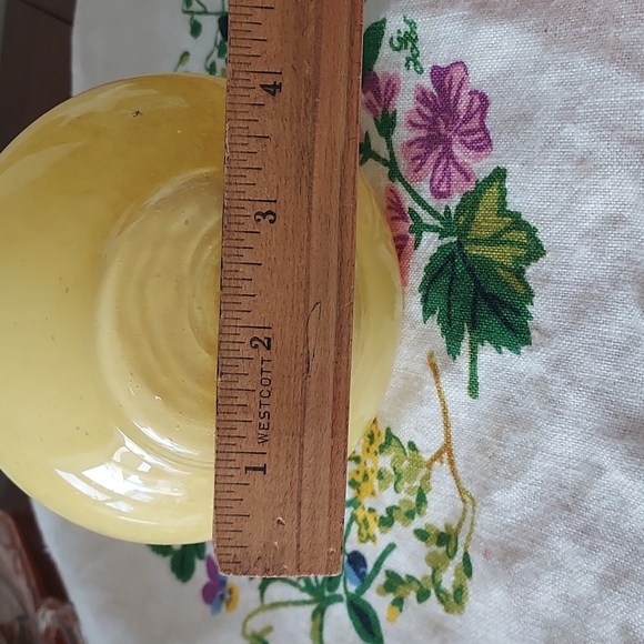 Murano yellow vase with 2 handles in green glass Redwing style - Picture 7 of 11